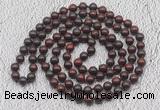 GMN458 Hand-knotted 8mm, 10mm brecciated jasper 108 beads mala necklaces