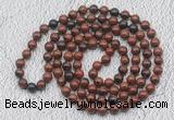 GMN460 Hand-knotted 8mm, 10mm mahogany obsidian 108 beads mala necklaces