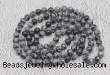 GMN462 Hand-knotted 8mm, 10mm snowflake obsidian 108 beads mala necklaces