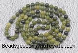 GMN470 Hand-knotted 8mm, 10mm Canadian jade 108 beads mala necklaces