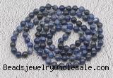 GMN472 Hand-knotted 8mm, 10mm sodalite 108 beads mala necklaces