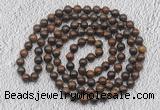 GMN473 Hand-knotted 8mm, 10mm bronzite 108 beads mala necklaces