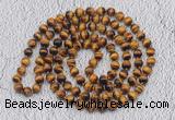 GMN493 Hand-knotted 8mm, 10mm yellow tiger eye 108 beads mala necklaces