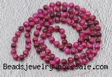 GMN501 Hand-knotted 8mm, 10mm red tiger eye 108 beads mala necklaces