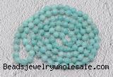 GMN518 Hand-knotted 8mm, 10mm amazonite 108 beads mala necklaces