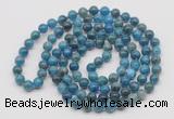 GMN532 Hand-knotted 8mm, 10mm apatite 108 beads mala necklaces