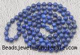 GMN533 Hand-knotted 8mm, 10mm lapis lazuli 108 beads mala necklaces