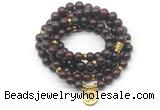 GMN7012 8mm brecciated jasper 108 mala beads wrap bracelet necklace