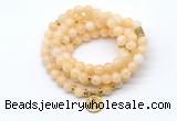 GMN7027 8mm honey jade 108 mala beads wrap bracelet necklace