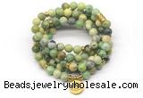 GMN7028 8mm australia chrysoprase 108 mala beads wrap bracelet necklace