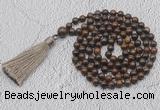 GMN734 Hand-knotted 8mm, 10mm bronzite 108 beads mala necklaces with tassel