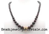 GMN7350 brecciated jasper graduated beaded necklace & bracelet set