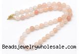 GMN7704 18 - 36 inches 8mm, 10mm round pink aventurine beaded necklaces