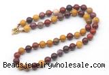 GMN7718 18 - 36 inches 8mm, 10mm round mookaite beaded necklaces