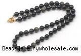 GMN7723 18 - 36 inches 8mm, 10mm round golden obsidian beaded necklaces