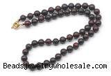 GMN7774 18 - 36 inches 8mm, 10mm round brecciated jasper beaded necklaces