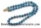 GMN7832 18 - 36 inches 8mm, 10mm round apatite beaded necklaces
