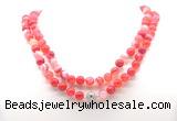 GMN8006 18 - 36 inches 8mm, 10mm red banded agate 54, 108 beads mala necklaces