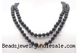 GMN8012 18 - 36 inches 8mm, 10mm black onyx 54, 108 beads mala necklaces