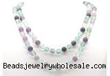 GMN8024 18 - 36 inches 8mm, 10mm fluorite 54, 108 beads mala necklaces