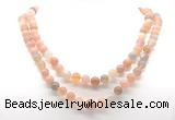 GMN8028 18 - 36 inches 8mm, 10mm moonstone 54, 108 beads mala necklaces