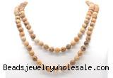 GMN8033 18 - 36 inches 8mm, 10mm picture jasper 54, 108 beads mala necklaces