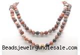 GMN8034 18 - 36 inches 8mm, 10mm brecciated jasper 54, 108 beads mala necklaces