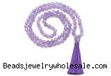 GMN8460 8mm, 10mm amethyst 27, 54, 108 beads mala necklace with tassel