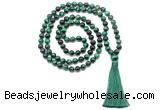 GMN8485 8mm, 10mm green tiger eye 27, 54, 108 beads mala necklace with tassel