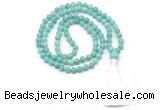 GMN8540 8mm, 10mm amazonite 27, 54, 108 beads mala necklace with tassel