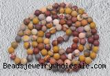 GMN921 Hand-knotted 8mm, 10mm matte mookaite 108 beads mala necklaces