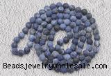 GMN925 Hand-knotted 8mm, 10mm matte sodalite 108 beads mala necklaces