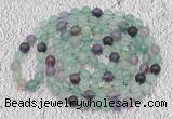 GMN927 Hand-knotted 8mm, 10mm matte fluorite 108 beads mala necklaces