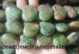 HGBS105 15 inches 28mm heart unakite gemstone beads wholesale HGBS105 15 inches 28mm heart unakite gemstone beads wholesale