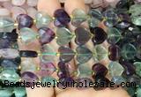 HGBS112 15 inches 12mm faceted heart fluorite beads wholesale HGBS112 15 inches 12mm faceted heart fluorite beads wholesale