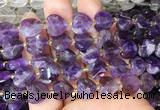 HGBS115 15 inches 12mm faceted heart amethyst beads wholesale HGBS115 15 inches 12mm faceted heart amethyst beads wholesale