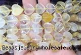 HGBS121 15 inches 12mm faceted heart yellow gum flower crystal beads wholesale HGBS121 15 inches 12mm faceted heart yellow gum flower crystal beads wholesale
