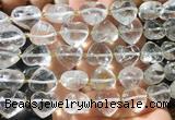 HGBS135 15 inches 15mm heart White crystal beads wholesale HGBS135 15 inches 15mm heart White crystal beads wholesale