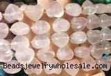 HGBS136 15 inches 15mm heart Rose quartz beads wholesale HGBS136 15 inches 15mm heart Rose quartz beads wholesale