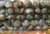 HGBS142 15 inches 15mm heart Labradorite beads wholesale HGBS142 15 inches 15mm heart Labradorite beads wholesale