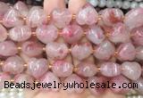 HGBS159 15 inches 15mm heart pink rhodonite gemstone beads wholesale HGBS159 15 inches 15mm heart pink rhodonite gemstone beads wholesale