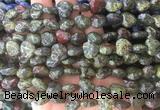 HGBS16 15 inches 12mm heart dragon blood jasper gemstone beads wholesale