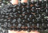 HGBS23 15 inches 12mm heart black agate gemstone beads wholesale