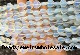 HGBS26 15 inches 12mm heart opalite gemstone beads wholesale