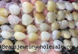 HGBS31 15 inches 20mm heart yellow aventurine gemstone beads wholesale