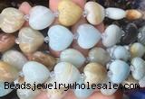 HGBS39 15 inches 20mm heart colorful amazonite gemstone beads wholesale