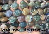 HGBS42 15 inches 20mm heart indian agate gemstone beads wholesale