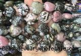 HGBS56 15 inches 20mm heart black veined rhodonite gemstone beads wholesale