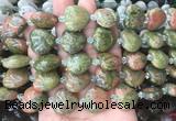 HGBS59 15 inches 20mm heart unakite gemstone beads wholesale