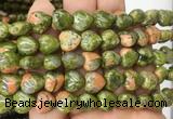 HGBS71 15 inches 10mm heart unakite gemstone beads wholesale